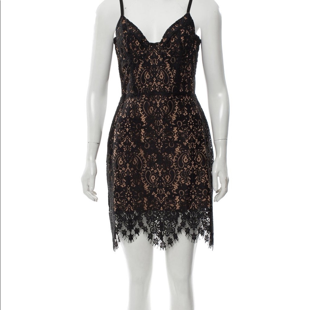 For Love and Lemons Vika Mini Dress Black